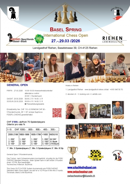 BASEL SPRING OPEN, 27-29.03.2026 - Schachfestival Basel